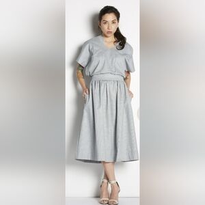 Achro Elegant Gray Women's Skirt  With Pockets Size M